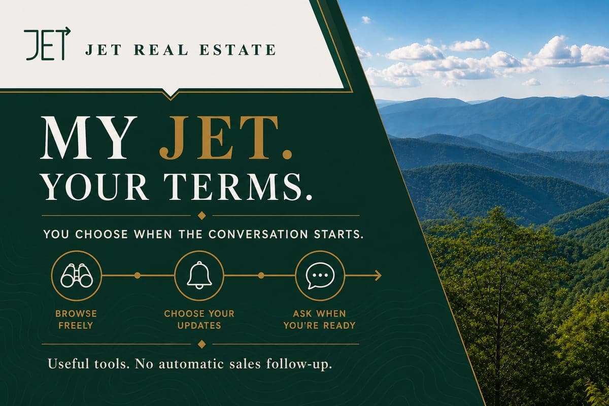 My JET customer-control promise set against the Smoky Mountains